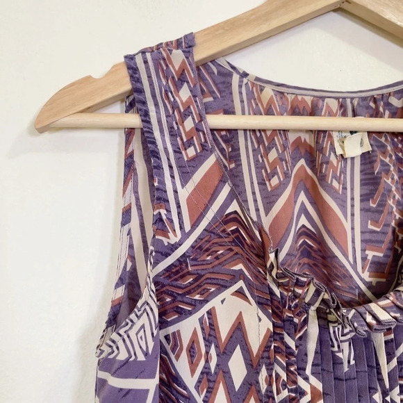 ANTHROPOLOGIE | EDME & ESYLLTE SILK SUMMER PRINTED  BLOUSE - Picture 6 of 10